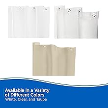 Kenney_Lightweight PEVA Shwr Liner_Available Colors