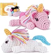 MOREJMTT Crochet Kit for Beginners, Learn to Crochet, Include Easy Knitting Soft Yarn, Step-by-St...