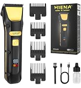 HIENA PRO Cordless Professional Hair Clippers for Men, Rechargeable Hair Cutting with LED Display...