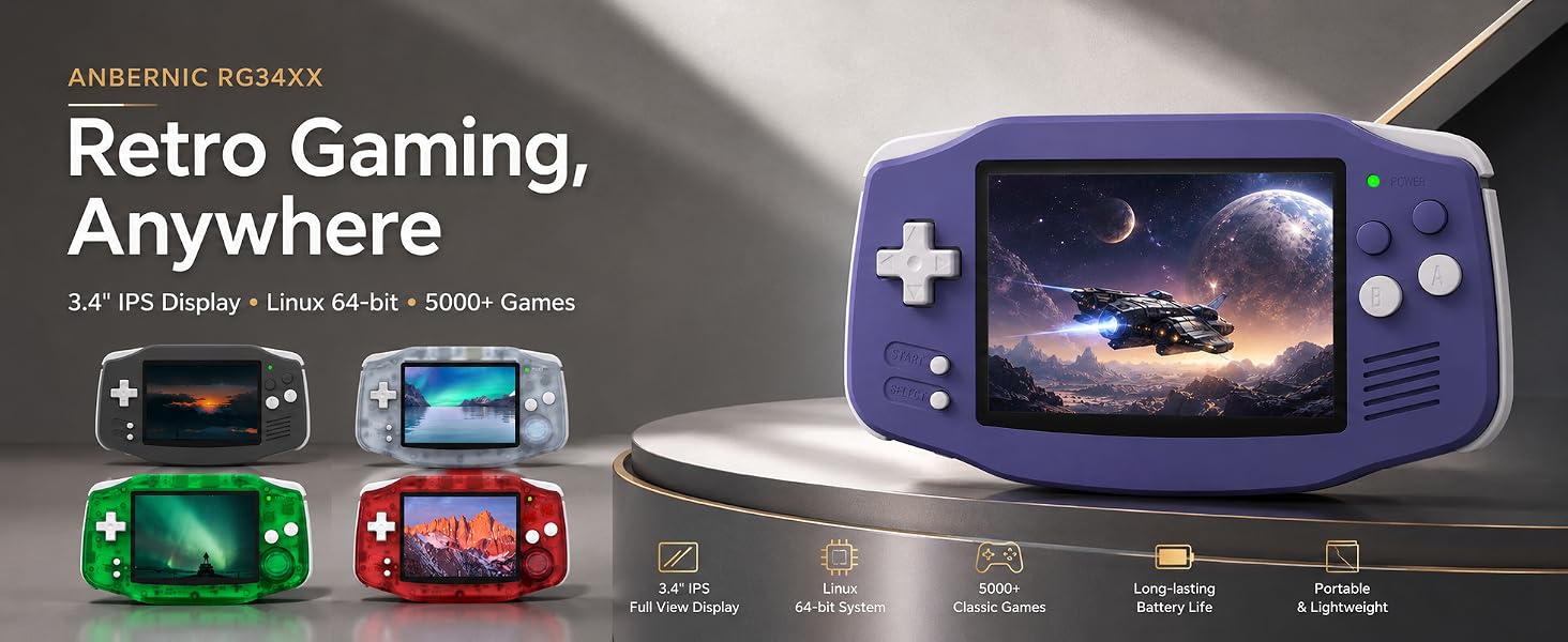 Anbernic RG34XX Retro Handheld Game Console