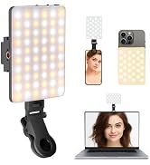 OUKMIC Rechargeable Clip Selfie Light,60 LED Portable Video Conference Fill with Adjusted 3 Modes...