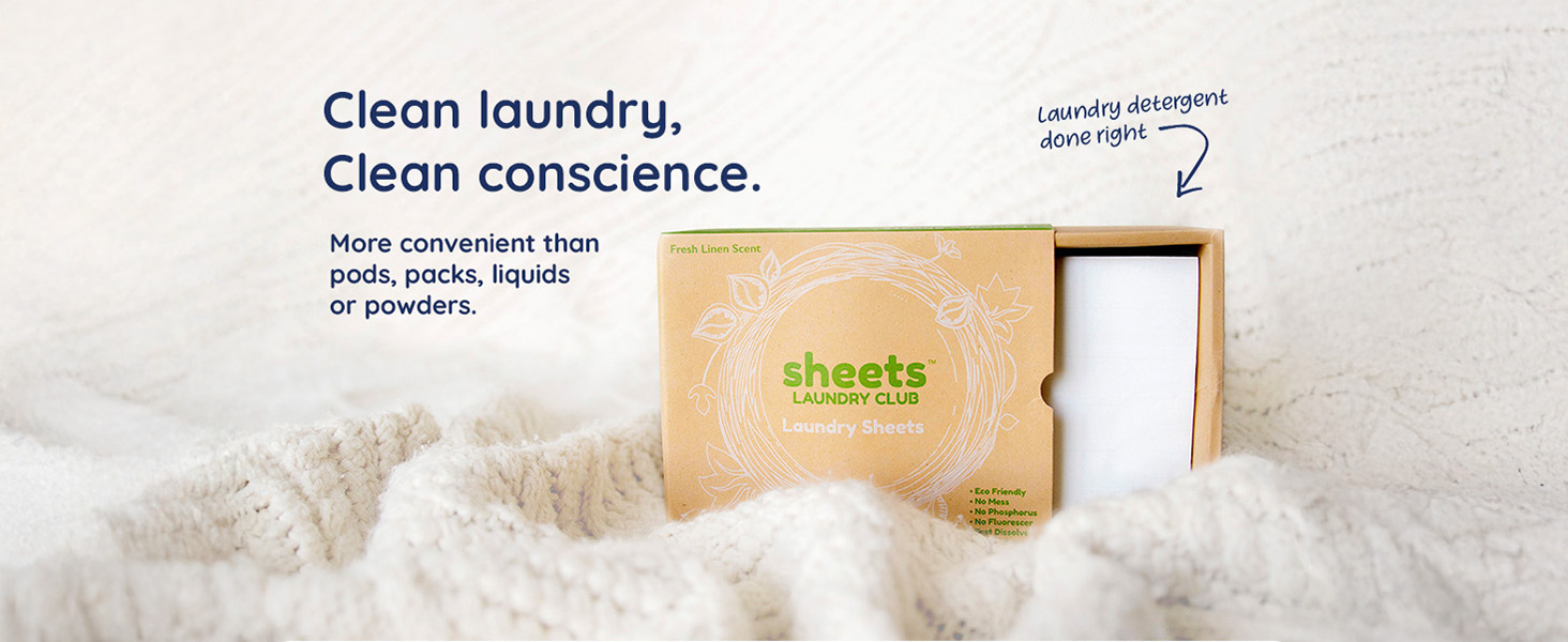 clean laundry and conscience more convenient than pods, packs, powders, and liquid detergent