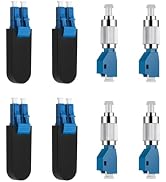 4 Pcs Single Mode 9/125 FC Male to LC Female VFL Fiber Optic Adapter Convertor and 4 Pcs Singlemo...