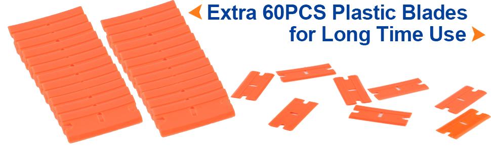 60PCS Extra Plastic Blades