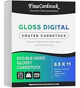 Double-Sided Heavyweight Gloss Digital C2S Cardstock – Perfect for Color Laser Printing, Flyers, ...