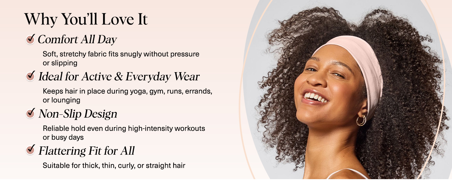 Kitsch Wide Headbands for Women for Workout, Yoga, Gym,Running, Exercise Stretchy Head Bands Sedona