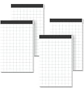 Graph Paper Pads 4 Pack Grid Paper Pad 5x8 White Note Pads 2x2 Squares Per Inch Writing Pad Perfo...