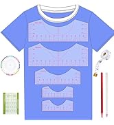 5Pack Tshirt Ruler Guide for Vinyl Alignment, T Shirt Rulers to Center Designs, PVC Measurement T...