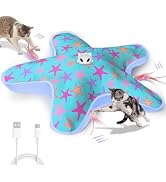 ddxcoo Interactive Cat Toys for Indoor Cats with Moving Concealed Feathers | Rechargeable Automat...