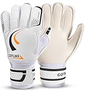 COTLIKE Soccer Goalkeeper Gloves - Soccer Goalie Gloves for Kids Boys Girls Youth & Adult, 4+3MM ...