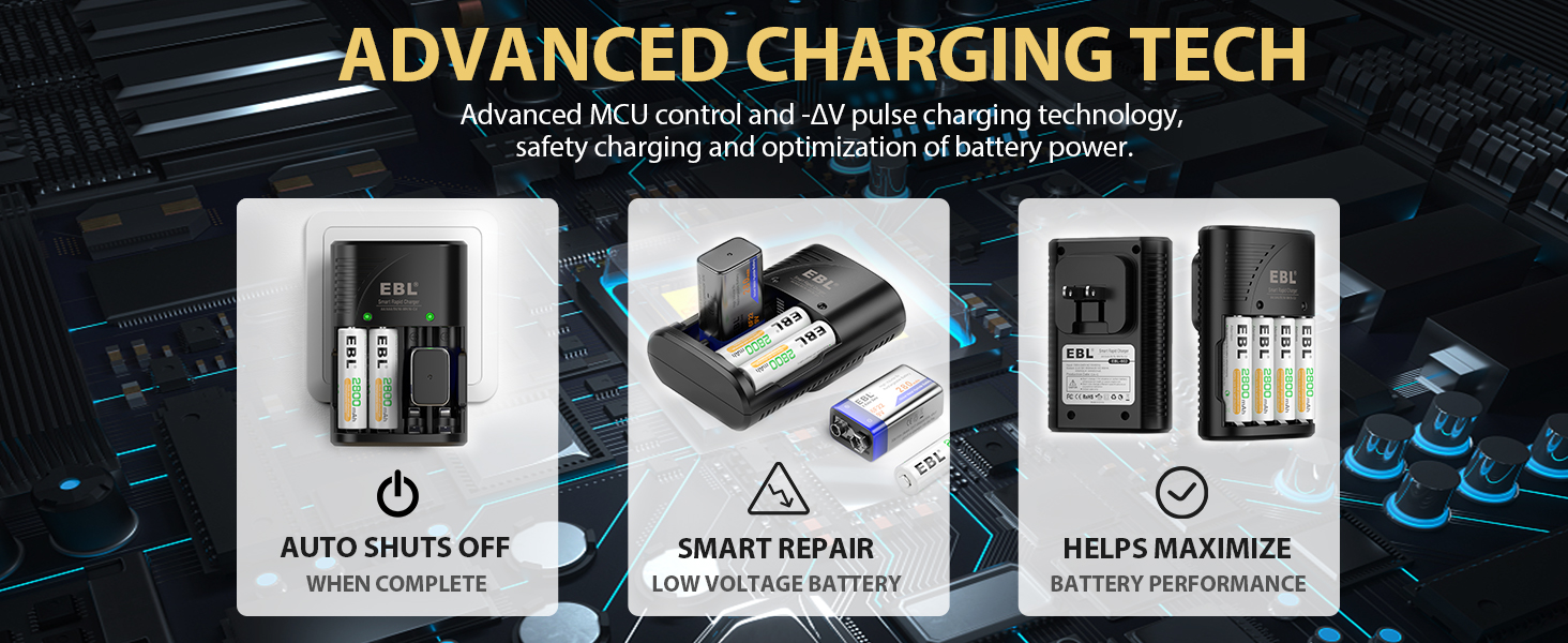 BATTERY CHRGER AND BATTERIES