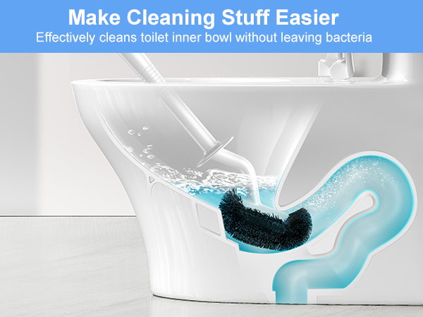 Toilet Scrubber and Covered Holder