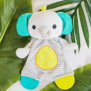elephant plush soother teether toy