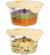 SUPVOX 2Pcs Food Storage Containers: 8 oz Food and Snack Storage Jars with Sealing Lids - Leakpro...
