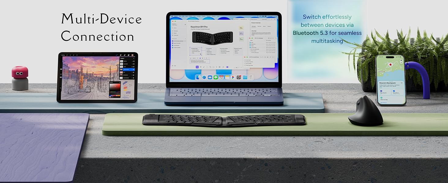 Keychron B11 Pro Ultra-Slim Wireless Foldable Keyboard
