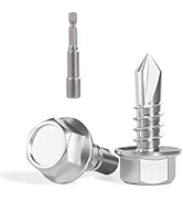 VGBUY 230pcs Self Drilling Screws for Metal,#8 x 1/2 Inch 410 Stainless Steel Self Tapping Sheet ...