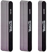 TsMADDTs Nails File 20 PCS Double Sided Emery Board for Natural Acrylic Nails 100 120 180 240 320...