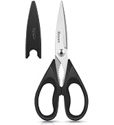 iBayam All Purpose Kitchen Shears with Protective Sheath Durable Stainless Steel Scissors, Dishwa...