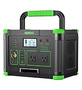 Portable Power Station 500W, 519Wh/140400mAh Solar Generator Backup Lithium Battery Pack Power Su...