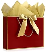 YoungTree Gift Bags with Handles, 13" Medium Gift Bag with 2 Tissue Paper and 1 Card, Present Bag...