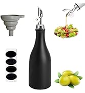 Gachiwar Ceramic Olive Oil Dispenser Bottle, Oil Dispenser Bottle with Stainless Steel Spout, Kit...