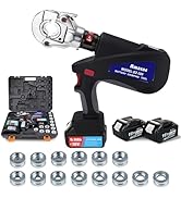 AMZCNC Electric Hydraulic Cable Lug Crimping Pliers 6 Ton Electric Hydraulic Crimping Tool Rechar...