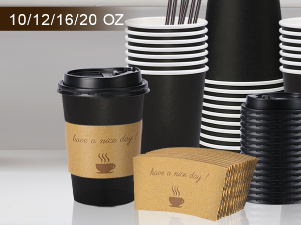 16 oz hot coffee cups with lids