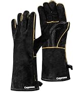 Cxqunzon Heavy Duty Welding Gloves - Extra Thick Premium Cow Split Leather, Heat & Fire Resistant...