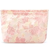 ZLFSRQ Flower Makeup Bag Travel Cute Floral Cosmetic Bags for Women Large Capacity Toiletry Pouch...