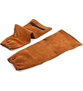 Leather Welding Work Sleeves for Men&Women - Heat&Flame Resistant Arm Protection with Kevlar Stit...