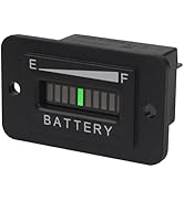 Jayron Lead Acid Battery Indicator Meter Gauge/Waterproof Battery Capacity Meter,Universal LCD Di...