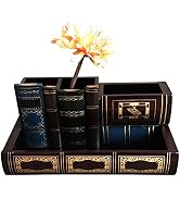Tosnail Decorative Pen Holder with Storage Compartment, Wooden Pencil Holder and Organizer, Antiq...