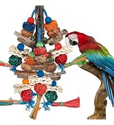 Bird Toys,Parrot Toys Exciting Chewing Fun for Parakeets,Cockatiels,Conures,Lovebirds,African Gra...