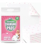 Eli with Love Disposable Baby Changing Pads - Soft, Waterproof & Leakproof Liners Absorbent Under...