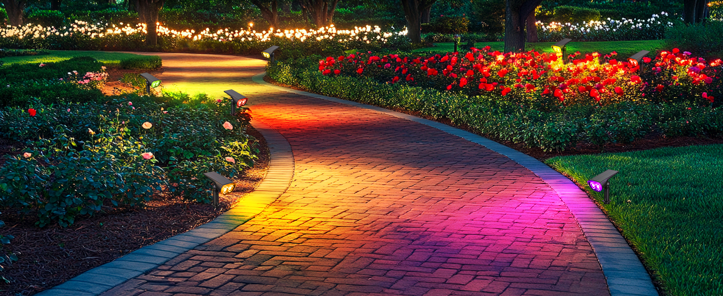 Walkway solar spot lights outdoor solar lights for yard spotlights outdoor waterproof solar garden
