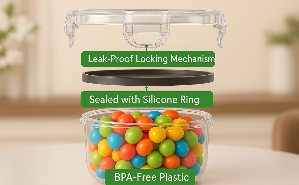 Leak Proof RockBerry's Food Storage Containers set