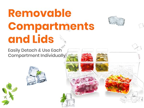 condiment server with lids