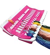 Fbshicung 30 Positions Floss Organizer Embroidery Shelf Thread Organizers for Cross Embroidery Th...