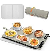 Homelove Warming Mat for Food - Fast Full Surface Electric Warming Tray with 7 Temp-Settings & 8H...