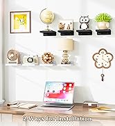 SRIWATANA 5 Inches Small Floating Shelves, Mini Display Shelf for Wall Decor and Storage Set of 4...