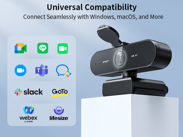 Unmatched Compatibility EMEET NOVA 4K Webcam