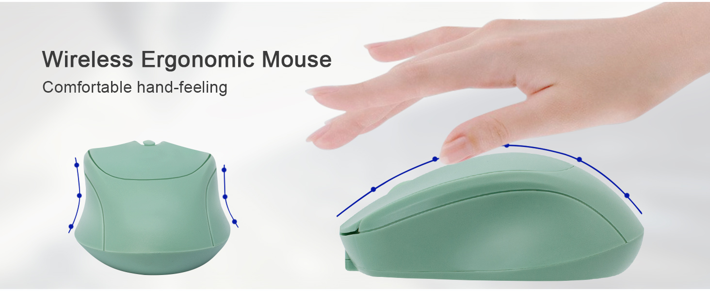 Wireless Ergonomic Mouse comfortable hand-feeling