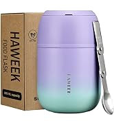 HAWEEK Insulated Food Container 17 oz Soup Thermo for Hot Food Adults, Stainless Steel Vacuum Lun...