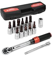 JU JIAN TEC 14-Piece 1/4" Drive Click Torque Wrench Set, 5-25Nm ±3%, Master Kit with 11 CR-V Bits...