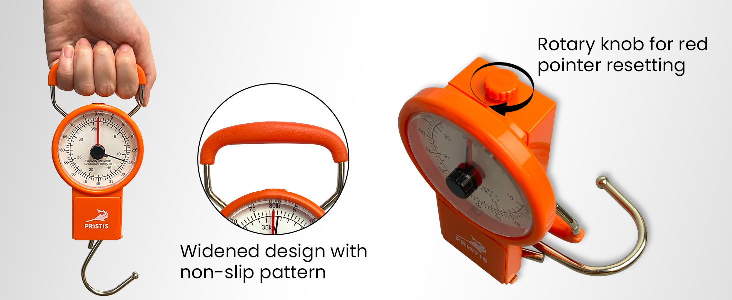 Widened Design Non-Slip Large Handle Rotary Knob Fishing Weight Hook Gripper Scale Fish Tackle