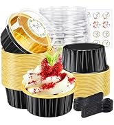 30Pcs Mini Cake Pans with Lids Aluminum Foil, ZOXILEN 5oz Disposable Mini Loaf pans with Lids Spo...