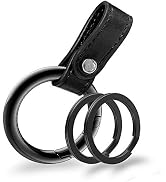 Idakekiy Zinc Alloy Key Rings Leather Part Button Key Clip Carabiner Keychain Split Keyrings for ...
