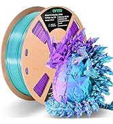 OVV3D PLA Filament 1.75mm, 3D Printer Filament Silk PLA Dual Color PLA Filament, Purple and Sky B...