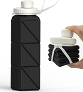 BEAUTAIL Collapsible Water Bottles Silicone Foldable Portable compact Trave drinking Water Bottle