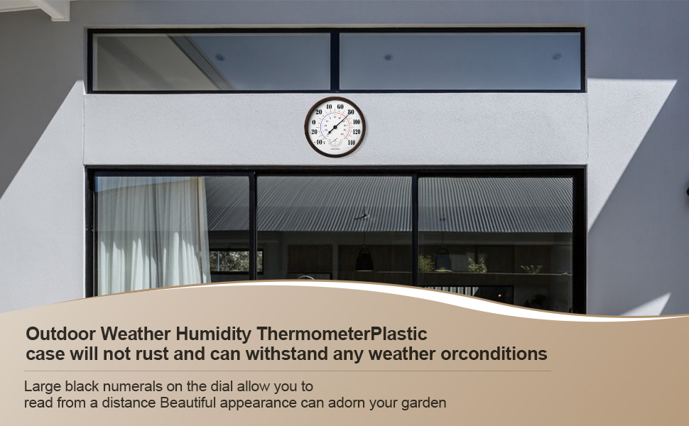 outside thermometers, patio/outdoor outside thermometer large easy to read temperature gauge